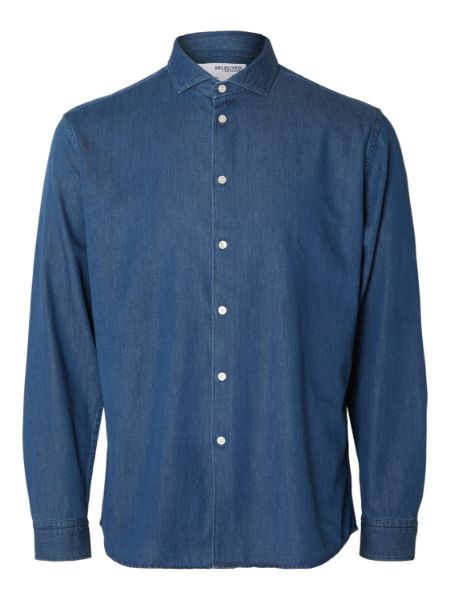 Bilde av SlhReg formal denim shirt ls