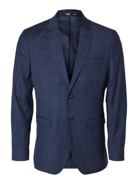 Bilde av Slhslim-neil dark blue check blazer