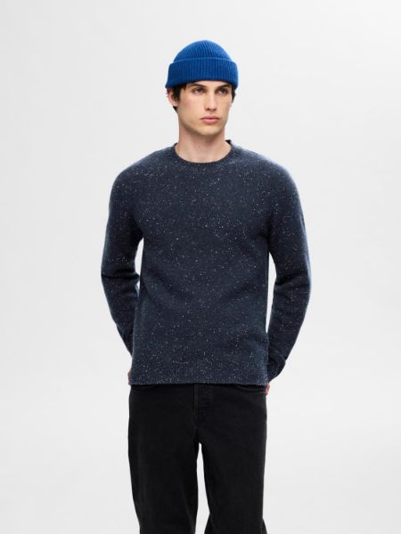 Bilde av SlhNeil LS KNit Nept Crew Neck