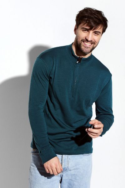 Bilde av Wool bamboo half zip sweater