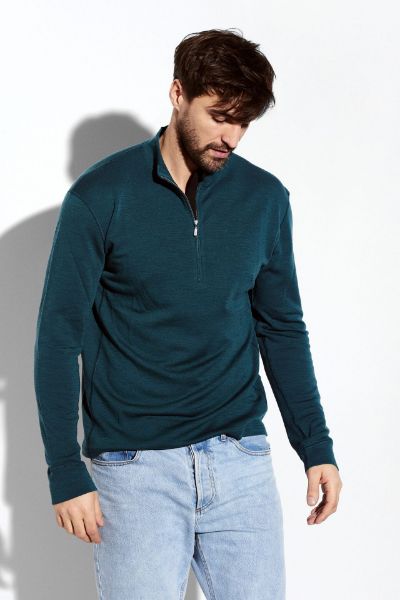 Bilde av Wool bamboo half zip sweater