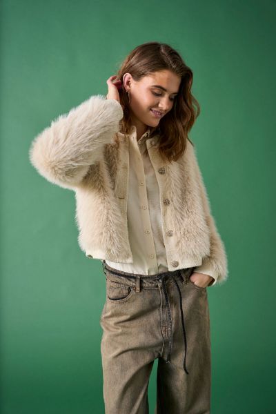 Bilde av OnlVada faux fur mix jacket