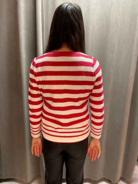 Bilde av Sporty striped o-neck pullover