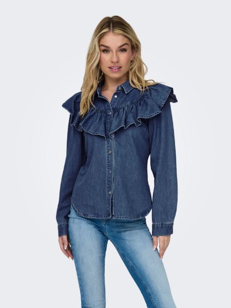 Bilde av OnlIndigo ls frill dnm shirt